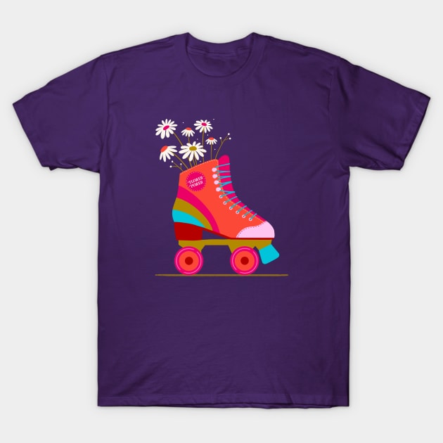 Retro Roller T-Shirt by Inkipinki Illustrates